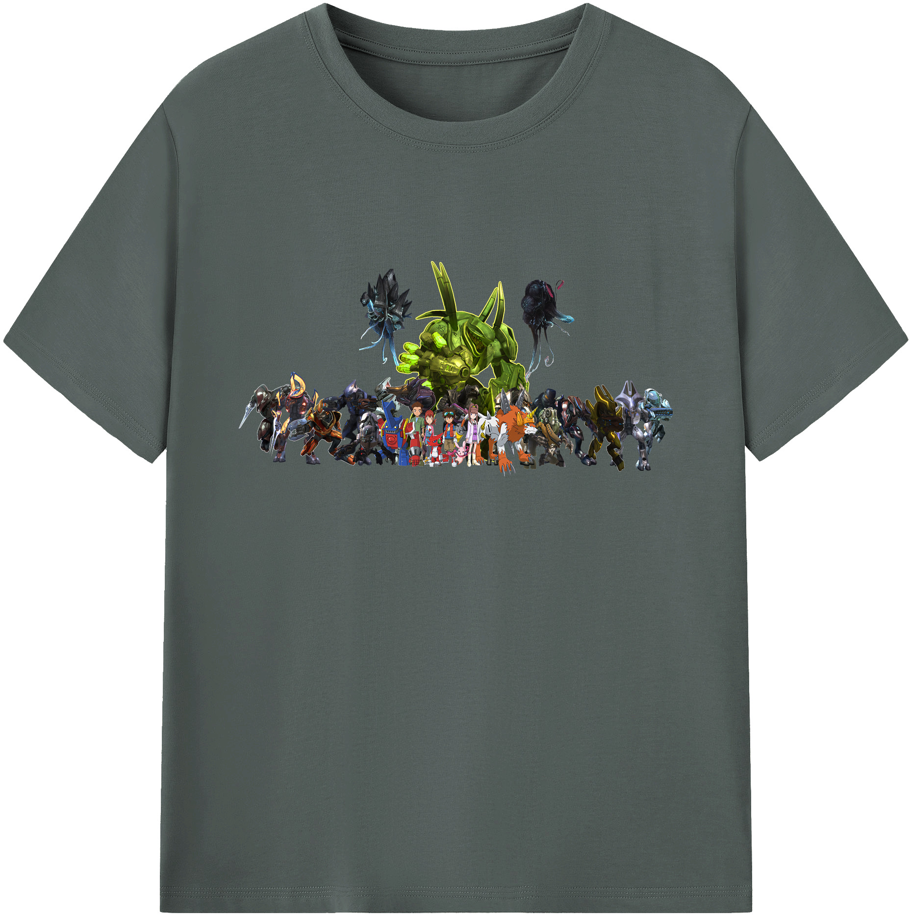 （画像用） Digimon デジタルモンスター/デジモン 綿100％ メンズ半袖Tシャツ｜肌触りやわらか＆通気性